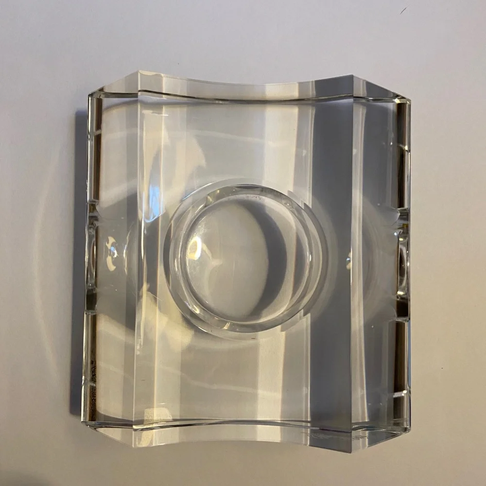 Crystal votive candle holder. Oleg Cassini. EUC. Original box. - Picture 3 of 6